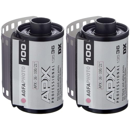 AgfaPhoto APX 100 Prof 135-36 S/W-Film, 1 Stück, 6A1360 (Packung mit 2) von AgfaPhoto