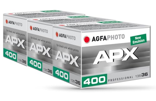 AgfaPhoto APX 400-36 Dreier Pack Schwarz/Weiß Bilderfilm von AgfaPhoto