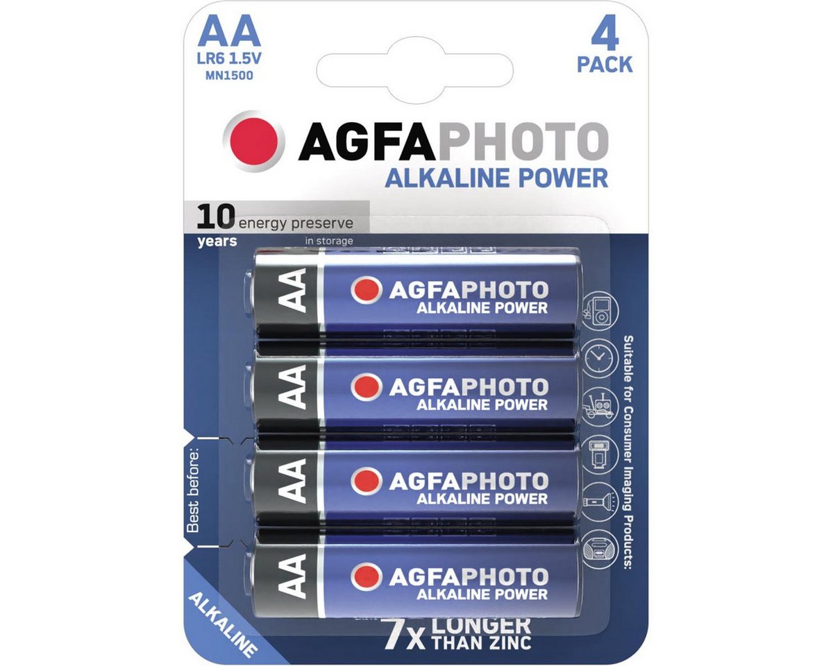AgfaPhoto Agfa Photo 110-802589 Batterie Alkaline Power -AA LR06 Mignon 4St. Akku AgfaPhoto Agfa Photo 110-802589 Batterie Alkaline Power -AA LR06 Mignon 4St. Akku von AgfaPhoto