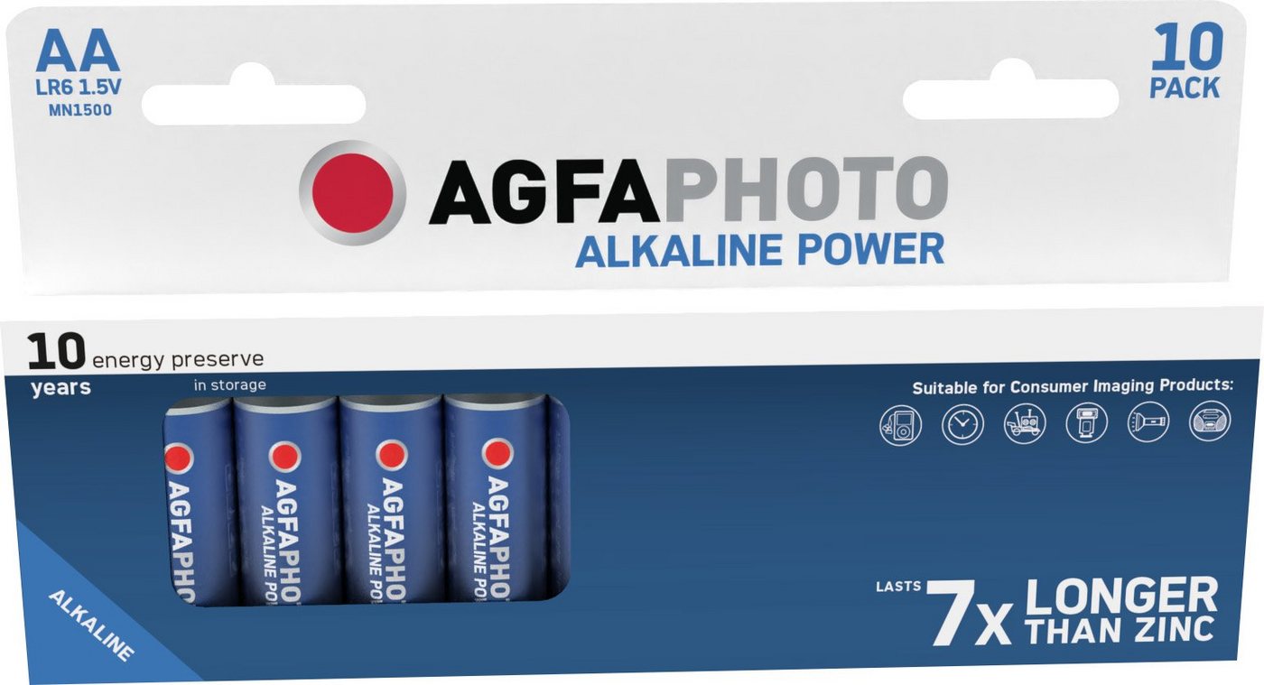 AgfaPhoto Agfaphoto Batterie Alkaline, Mignon, AA, LR06, 1.5V Power, Retail Bli Batterie von AgfaPhoto