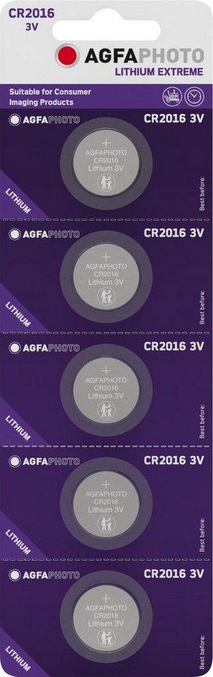 AgfaPhoto Agfaphoto Batterie Lithium, Knopfzelle, CR2016, 3V Extreme, Retail Bl Knopfzelle AgfaPhoto Agfaphoto Batterie Lithium, Knopfzelle, CR2016, 3V Extreme, Retail Bl Knopfzelle von AgfaPhoto