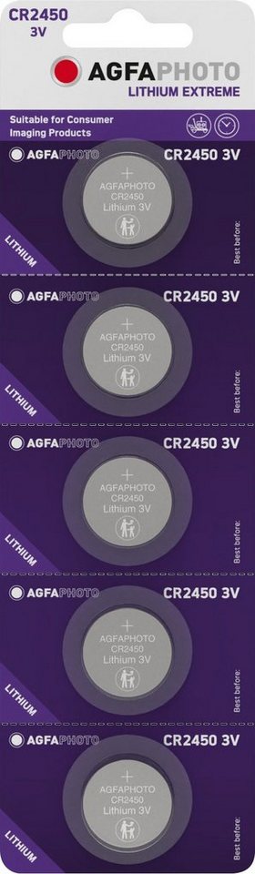 AgfaPhoto Agfaphoto Batterie Lithium, Knopfzelle, CR2450, 3V Extreme, Retail Bl Knopfzelle von AgfaPhoto