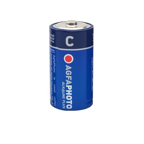 AgfaPhoto Alkaline-Batterien Plus Baby C LR14 (1,5 V, 12 Stück) – Lange Lebensdauer – ideal für Haushaltsgeräte, Taschenlampen, Spielzeug und mehr – zuverlässige und konstante Leistung von AgfaPhoto