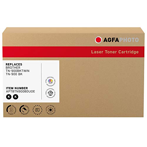 AgfaPhoto Laser Toner ersetzt Brother TN-900BKTWIN; TN-900 BK, 2X 6.000 Seiten, 2X schwarz (für die Verwendung in Brother HL-L9200) von AgfaPhoto
