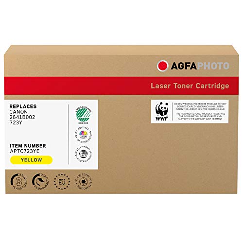 AgfaPhoto Laser Toner ersetzt Canon 2641B002; 723Y, 8500 Seiten, gelb (für die Verwendung in Canon LBP-7750) von AgfaPhoto