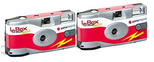 AgfaPhoto LeBox 400 27 Blitz / Flash Einwegkamera (2-er Set bis zu 54Aufnahmen) von AgfaPhoto