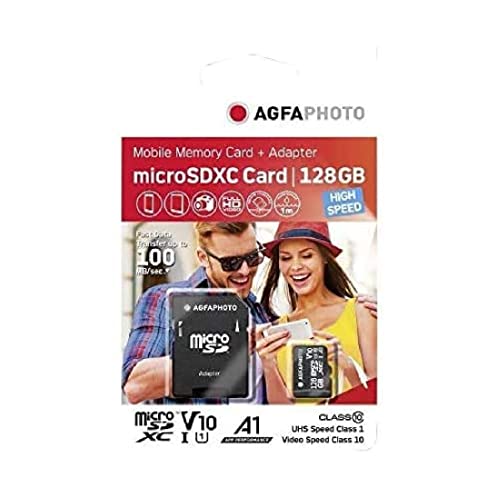 AgfaPhoto MicroSDXC UHS-I 128GB High Speed Class 10 U1 V10 von AgfaPhoto