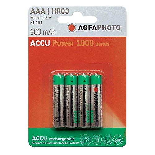 AgfaPhoto NiMH Akku Micro AAA 900 mAh 4er Pack von AgfaPhoto