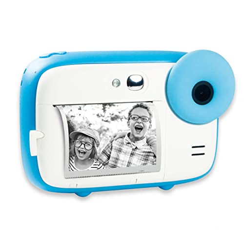 AgfaPhoto Photo Realikids Instant Cam Blue - Sofortbildkamera für Kinder - Foto Selfie und Video - 3 Rollen Thermopapier für 300 Fotos - LCD-Bildschirm - ARKICBL von AgfaPhoto