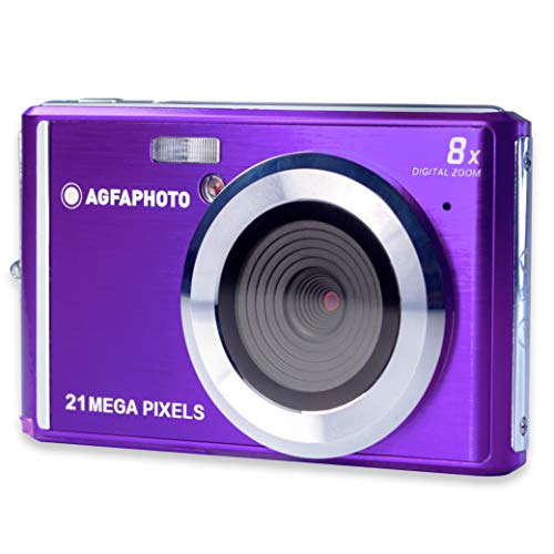 AgfaPhoto Photo Realishot DC5200 - Kompakte Digitalkamera (21 MP, 2,4 'LCD, 8-facher Digitalzoom, Lithium-Batterie) Lila von AgfaPhoto