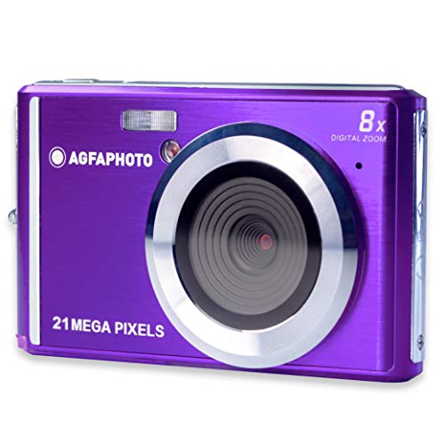 AGFA Photo Realishot DC5200 - Kompaktes Digitalkamera, 21MP, 2,4” LCD-Bildschirm, 8X Digitalzoom, HD 720p Video, Lithiumbatterie, SD-Karten, Szenenmodi - Violett von AgfaPhoto