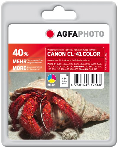 AgfaPhoto Tintenpatrone color kompatibel zu CL-41 geeignet für Pixma ip2200 von AgfaPhoto