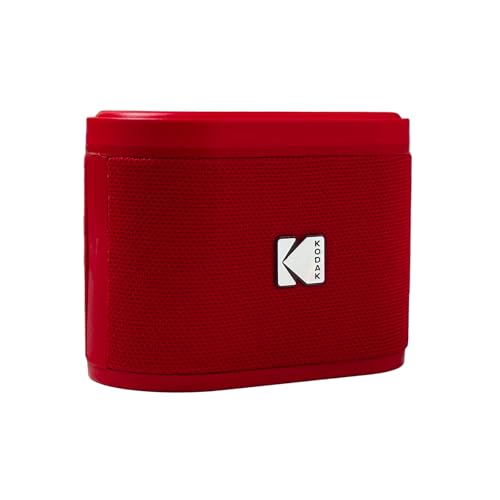 AgfaPhoto Kodak SOUNDBRIX Tragbarer Lautsprecher, kabellos, Anschluss von bis zu 100 Lautsprechern – magnetisches Dock und leistungsstarker Sound 5 W – 3 Stunden Akkulaufzeit – Rot von AgfaPhoto