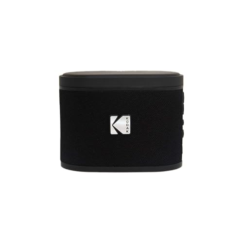 Kodak Sounddrix Tragbarer Lautsprecher, kabellos, Anschluss von bis zu 100 Lautsprechern – magnetisches Dock und leistungsstarker Sound 5 W – 3 Stunden Akkulaufzeit – Schwarz von AgfaPhoto