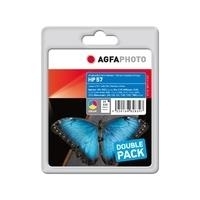 AgfaPhoto - 2er-Pack - 24 ml - Farbe (Cyan, Magenta, Gelb) - kompatibel - Tintenpatrone (Alternative zu: HP 57, HP C6657A, HP C9503AE) - für HP Officejet 4110, 4215, 55XX, Photosmart 7450, 7660, 77XX, psc 12XX, 13XX, 21XX, 2410 von Agfaphoto