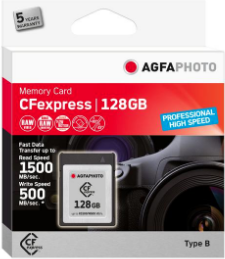 AgfaPhoto CFexpress Professional - 128 GB - CFexpress - NAND - 1500 MB/s - 500 MB/s - Kältebeständig - Hitzebeständig - Schockresistent - Röntgensicher (10440) von Agfaphoto