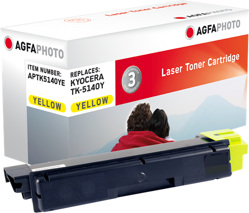 AgfaPhoto - Gelb - wiederaufbereitet - Tonerpatrone (Alternative zu: Kyocera TK-5140Y) - für Kyocera ECOSYS M6030cdn, M6030cdn/KL3, M6530cdn, M6530cdn/KL3, P6130cdn, P6130cdn/KL3 (APTK5140YE) von Agfaphoto