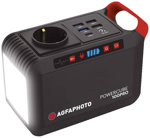 AgfaPhoto PPS100Pro Powerstation Li-Ion Schwarz, Rot ohne Laderegler von Agfaphoto