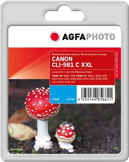 AgfaPhoto Patrone Canon APCCLI581XXLC ers. CLI-581 XXL cyan remanufactured (APCCLI581XXLC) von Agfaphoto