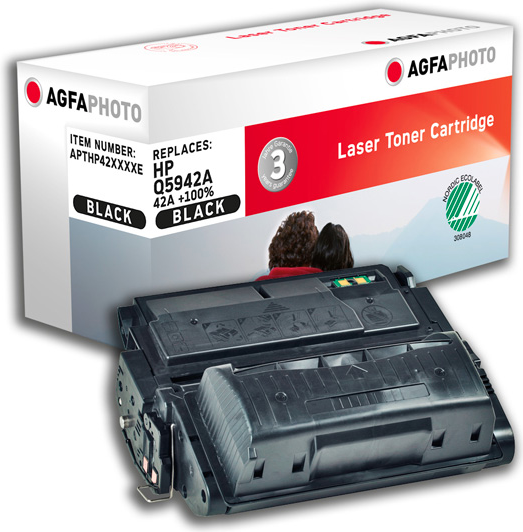AgfaPhoto - Schwarz - kompatibel - Box - wiederaufbereitet - Tonerpatrone (Alternative zu: HP 42A, HP Q5942A) - für HP LaserJet 4240, 4250, 4350 von Agfaphoto