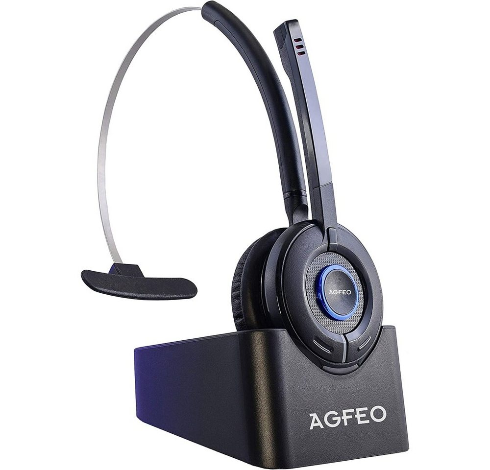 Agfeo DECT Headset IP - Headset - On-Ear - DECT - kabellos - schwarz Kopfhörer von Agfeo