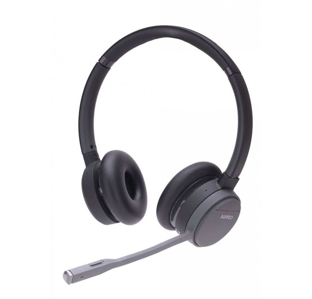 Agfeo DECT Headset Infinity - Headset - schwarz On-Ear-Kopfhörer (Rauschunterdrückung, Bluetooth) von Agfeo