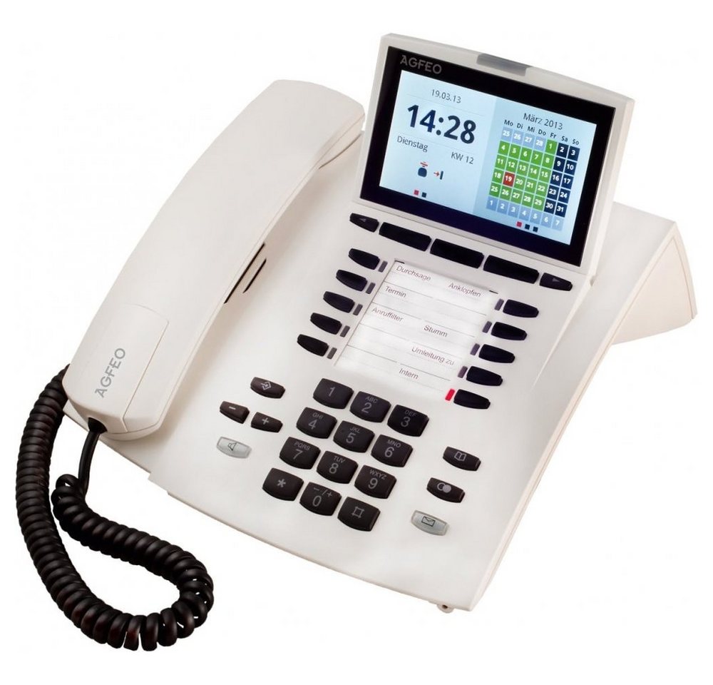 Agfeo ST45 IP - Systemtelefon - VoIP-Telefon - reinweiß Kabelgebundenes Telefon von Agfeo