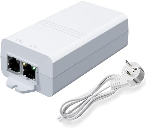 AgilePoElink 5 Gigabit PoE Injektor 30W Stromversorgung, PoE+ Injector mit 2 Befestigungslaschen für Sicherheits IP Kamera, Wireless AP, VoIP-Telefon, Cellgate, Video-Türklingel AgilePoElink 5 Gigabit PoE Injektor 30W Stromversorgung, PoE+ Injector mit 2 Befestigungslaschen für Sicherheits IP Kamera, Wireless AP, VoIP-Telefon, Cellgate, Video-Türklingel von AgilePoElink