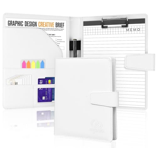Schreibmappe A5 Klemmbrettmappe, Leder Konferenzmappe DIN-A5 mit Magnetverschluss, Schreibbrett Klemmbrett inklusive A5 Notizblock und Stift Schreibmappe A5 Klemmbrettmappe, Leder Konferenzmappe DIN-A5 mit Magnetverschluss, Schreibbrett Klemmbrett inklusive A5 Notizblock und Stift von Agoer
