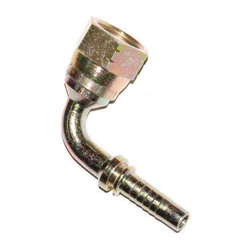 JIC Female Flare Tip 74 ° 90 ° gebogen, 1/4 "Ø Schlauch, 9/16" -18 Gewinde JIC Female Flare Tip 74 ° 90 ° gebogen, 1/4 "Ø Schlauch, 9/16" -18 Gewinde von Agri+Pro