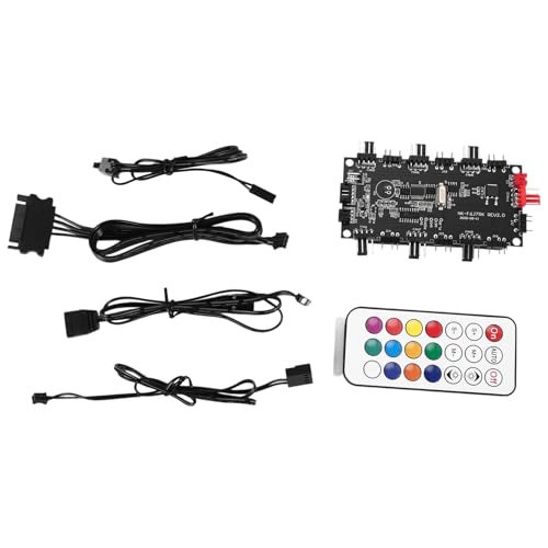 Agwuoetr RGB Aura ARGB Kabel Splitter Naben GehäUse Temperatur Regler VerläNgerung Kabel Adapter LED Streifen Leuchte von Agwuoetr