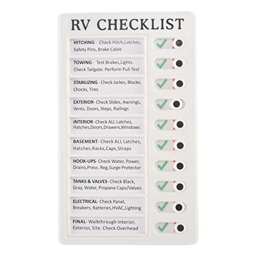 Agwuoetr RV Checkliste Memo Plastik Tafel, Abnehmbare und Wiederverwendbare Kreative Memo Checkliste für Check Elemente und Formular von Agwuoetr