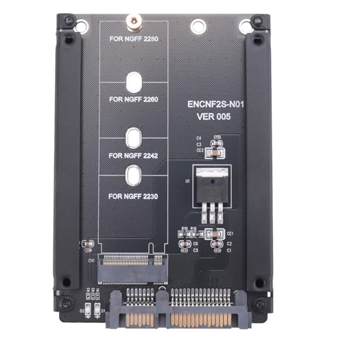 Agwuoetr Schwarzes GehäUse B + M Sockel 2 M.2 NGFF (SATA) SSD auf 2,5 SATA Adapter für 2230/2242/2260 / 2280Mm M2 SSD von Agwuoetr