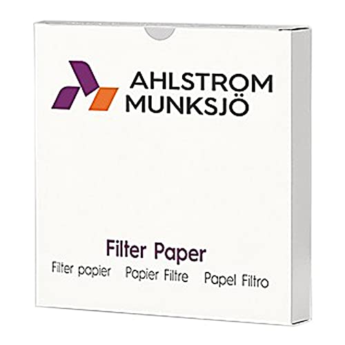 Ahlstrom 6090-1850 Filterpapier, qualitativ hochwertig, 18,5 cm Durchmesser, 4 Mikron, mittlerer Durchfluss, Güteklasse 609, 9 Stück von Ahlstrom