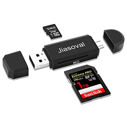 SD-Kartenleser, Jiasoval USB OTG Adapter 2.0 Micro Tragbarer Speicherkartenleser für SD, Micro SD, SDXC, SDHC, Micro SDHC, Micro SDXC von Ahomal