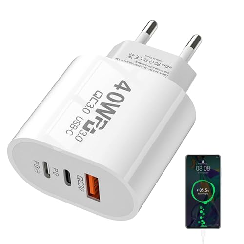Ahuuen 40-W-USB-PD-Ladegerät | PD-Ladegerät Laptop-Ladeblock - Schnellladender USB-PD-Ladestecker für kabellose Kopfhörer, Laptop, Tablet Ahuuen 40-W-USB-PD-Ladegerät | PD-Ladegerät Laptop-Ladeblock - Schnellladender USB-PD-Ladestecker für kabellose Kopfhörer, Laptop, Tablet von Ahuuen