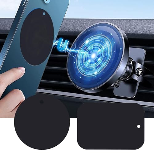 Ahuuen Handy-Metallaufkleber | Metallplättchen Selbstklebend | Magnetischer Telefonaufkleber | Metallplatte Für Telefonmagnet | Metallplatten-Aufkleber Für Lüftungsschlitze, Wände Und Gehäuse von Ahuuen