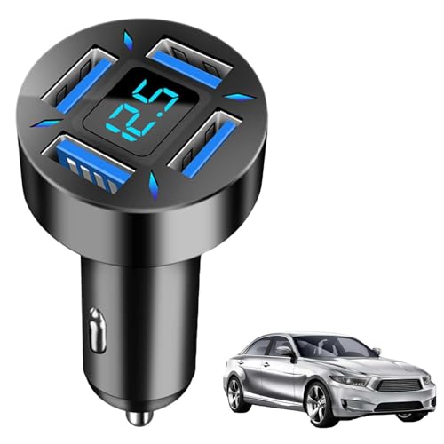 Auto Ladegerät Zigarettenanzünder Adapter | Schnelllade Zigarettenanzünder Adapter | 4-Port Schnelles Autoladegerät Schnellladung | Laden Sie Mehrere Geräte Gleichzeitig Auf von Ahuuen