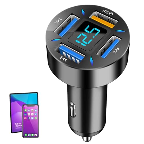 Auto Ladegerät Zigarettenanzünder Adapter | Schnelllade Zigarettenanzünder Adapter | 4-Port Schnelles Autoladegerät Schnellladung | Laden Sie Mehrere Geräte Gleichzeitig Auf Auto Ladegerät Zigarettenanzünder Adapter | Schnelllade Zigarettenanzünder Adapter | 4-Port Schnelles Autoladegerät Schnellladung | Laden Sie Mehrere Geräte Gleichzeitig Auf von Ahuuen