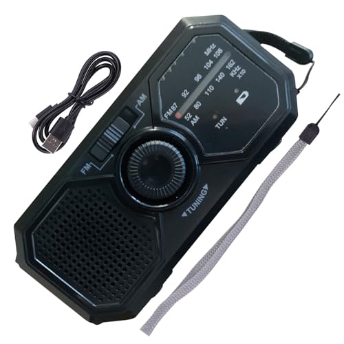 Notfall-Solarradio | Notfall-Handkurbelradio | Handgekurbelter Generator | Kleines Radio Mit Solartransistoren | Mit LED-Taschenlampe, SOS-Alarm | Für Survival Und Camping Notfall-Solarradio | Notfall-Handkurbelradio | Handgekurbelter Generator | Kleines Radio Mit Solartransistoren | Mit LED-Taschenlampe, SOS-Alarm | Für Survival Und Camping von Ahuuen