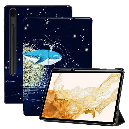 AiGoZhe Case Fits Samsung Galaxy Tab S8+ /S8 Plus 2022 12.4 inch with S Pen Holder, Soft TPU Shell Shockproof Cover with Sleep/Wake for Galaxy Tab S7 FE 2021/S7+/S7 Plus 2020, Fantasy Illustration 13 von AiGoZhe