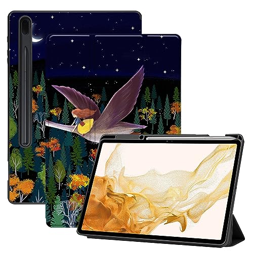 AiGoZhe Case Fits Samsung Galaxy Tab S8+ /S8 Plus 2022 12.4 inch with S Pen Holder, Soft TPU Shell Shockproof Cover with Sleep/Wake for Galaxy Tab S7 FE 2021/S7+/S7 Plus 2020, Fantasy Illustration 28 von AiGoZhe
