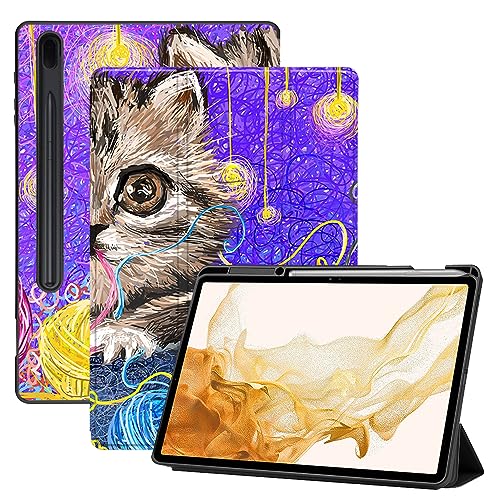 AiGoZhe Case Fits Samsung Galaxy Tab S8+ /S8 Plus 2022 12.4 inch with S Pen Holder, Soft TPU Shell Shockproof Cover with Sleep/Wake for Galaxy Tab S7 FE 2021/S7+/S7 Plus 2020, Fantasy Illustration 4 von AiGoZhe