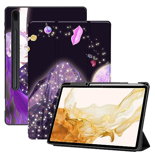 AiGoZhe Case Fits Samsung Galaxy Tab S8+ /S8 Plus 2022 12.4 inch with S Pen Holder, Soft TPU Shell Shockproof Cover with Sleep/Wake for Galaxy Tab S7 FE 2021/S7+/S7 Plus 2020, Fantasy Illustration 8 von AiGoZhe