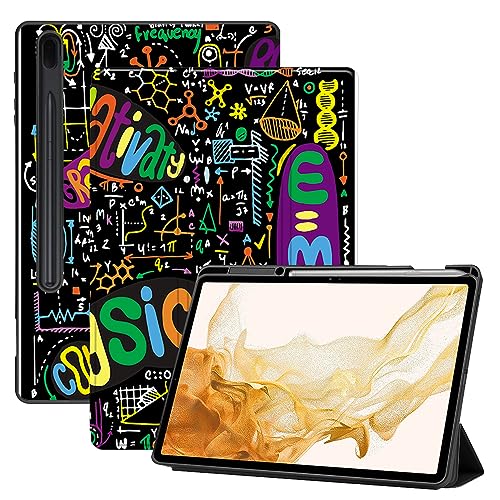 AiGoZhe Case Fits Samsung Galaxy Tab S8+ /S8 Plus 2022 12.4 inch with S Pen Holder, Soft TPU Shell Shockproof Cover with Sleep/Wake for Galaxy Tab S7 FE 2021/S7+/S7 Plus 2020, Mathematical Formula 14 von AiGoZhe