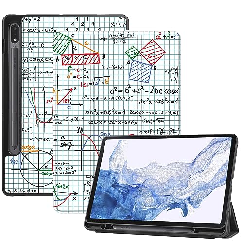 AiGoZhe Case Fits Samsung Galaxy Tab S8 2022 11 inch (SM-X700/X706) with S Pen Holder & Sleep/Wake, Soft TPU Shell Shockproof Cover for Galaxy Tab S7 2020 (SM-T870/T875/T876), Mathematical Formula 16 von AiGoZhe