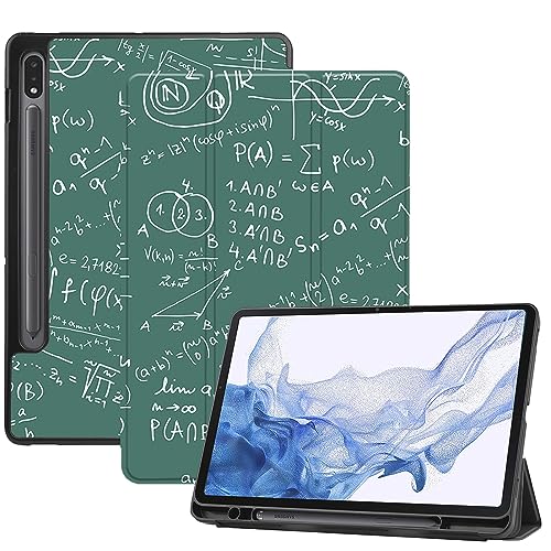 AiGoZhe Case Fits Samsung Galaxy Tab S8 2022 11 inch (SM-X700/X706) with S Pen Holder & Sleep/Wake, Soft TPU Shell Shockproof Cover for Galaxy Tab S7 2020 (SM-T870/T875/T876), Mathematical Formula 1 von AiGoZhe