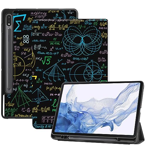 AiGoZhe Case Fits Samsung Galaxy Tab S8 2022 11 inch (SM-X700/X706) with S Pen Holder & Sleep/Wake, Soft TPU Shell Shockproof Cover for Galaxy Tab S7 2020 (SM-T870/T875/T876), Mathematical Formula 18 von AiGoZhe