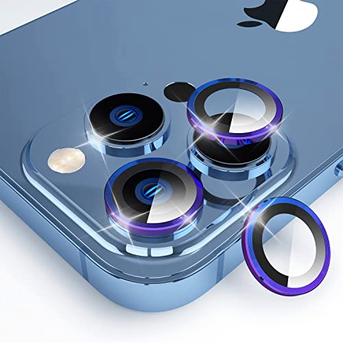 AiMok [3 Stück Kamera Glasfolie Kompatibel mit iPhone 14 Pro/iPhone 14 Pro Max, HD-Klar, Anti-Kratzen Glas Aluminiumlegierung Rand Kamera Objektivschutz für iPhone 14 Pro/iPhone 14 Pro Max-Regenbogen von AiMok