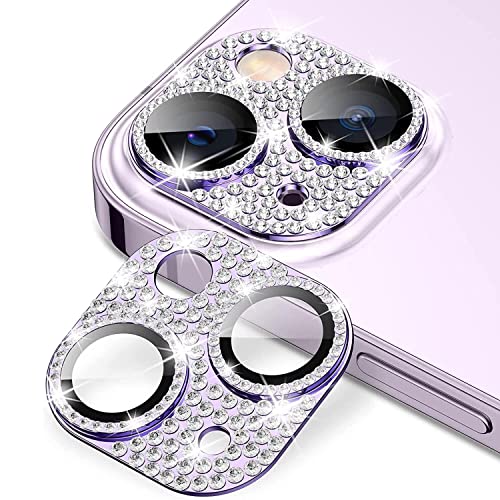AiMok Bling Kamera Linse Schutzfolie Kompatibel mit iPhone 14/iPhone 14 Plus, Anti-Kratzen, HD Diamant Metall Kamera Objektivschutz Linse Protector Cover für iPhone 14/iPhone 14 Plus - Violett AiMok Bling Kamera Linse Schutzfolie Kompatibel mit iPhone 14/iPhone 14 Plus, Anti-Kratzen, HD Diamant Metall Kamera Objektivschutz Linse Protector Cover für iPhone 14/iPhone 14 Plus - Violett von AiMok